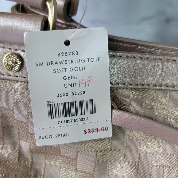 NWT Cole Haan Drawstring Shoulder Soft Gold Bag - Picture 12 of 13